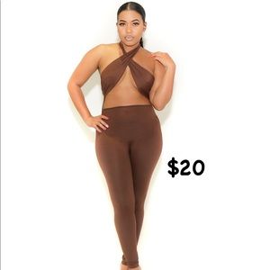 Brown one piece